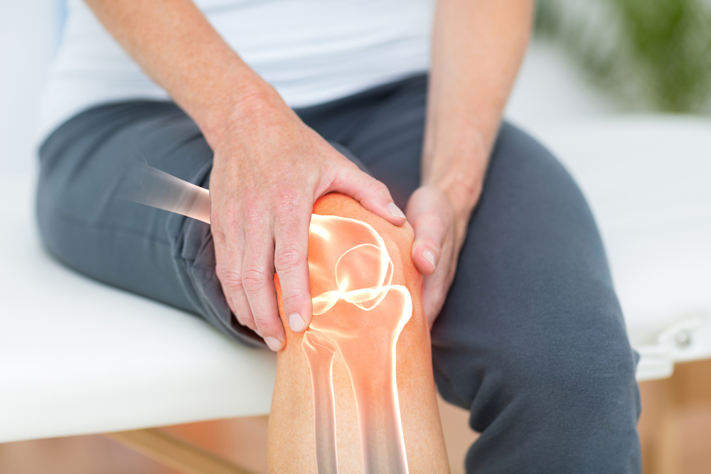 person with phantom pain in leg