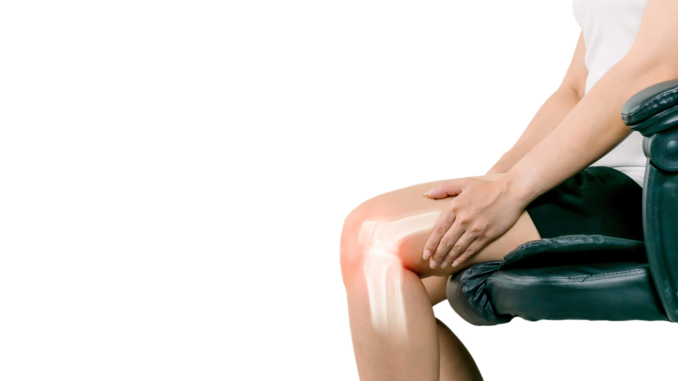person with osteoarthritis pain in knee